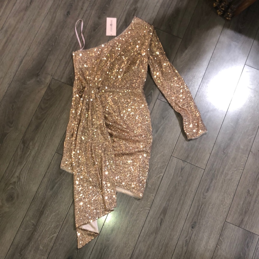 ASOS Jaded Rose Gold Sequin Dress